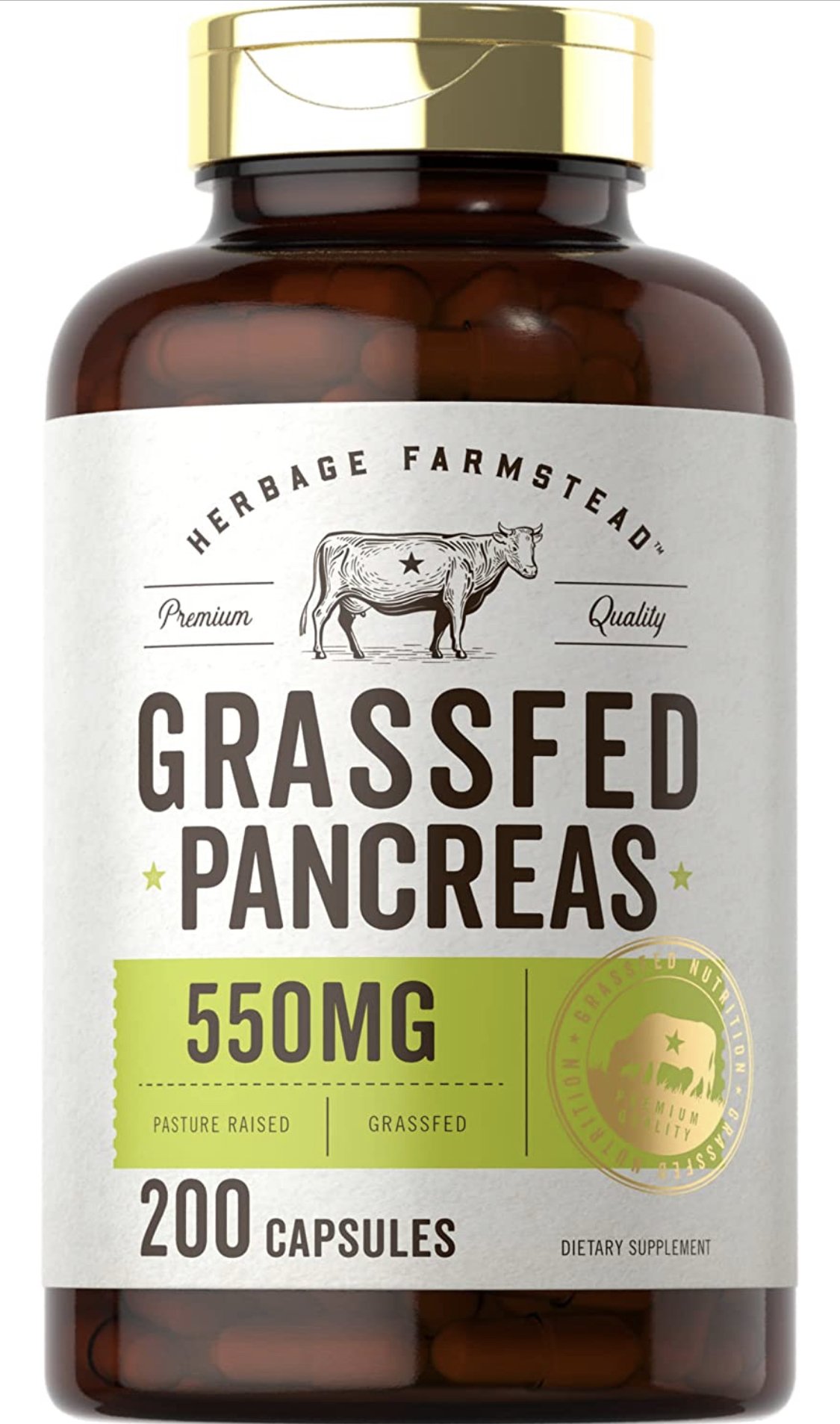 Grass Fed Beef Pancreas 550mg - sharing