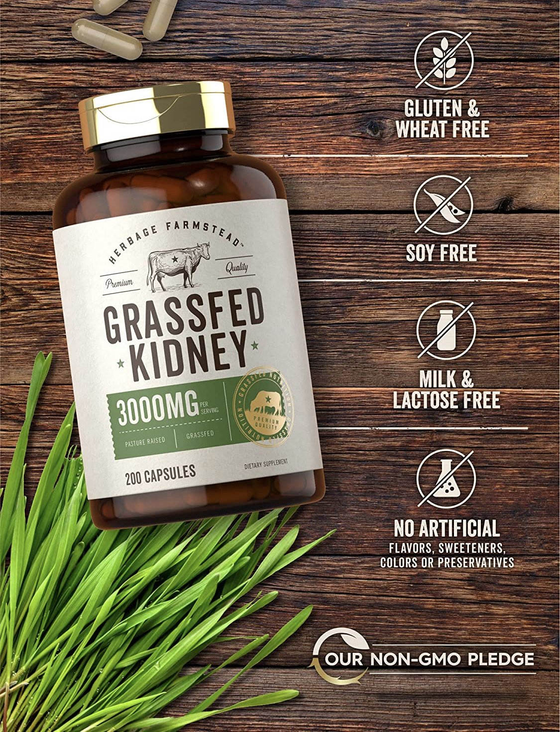 Grassfed Beef Kidney Capsules - sharing