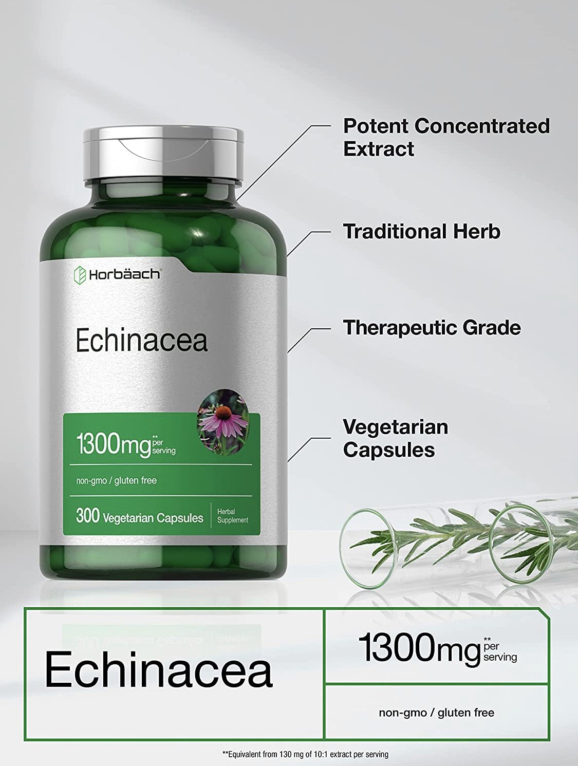 Echinacea Extract Capsules 1300mg - sharing