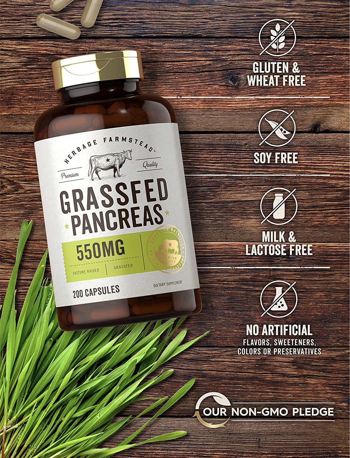 Grass Fed Beef Pancreas 550mg - sharing