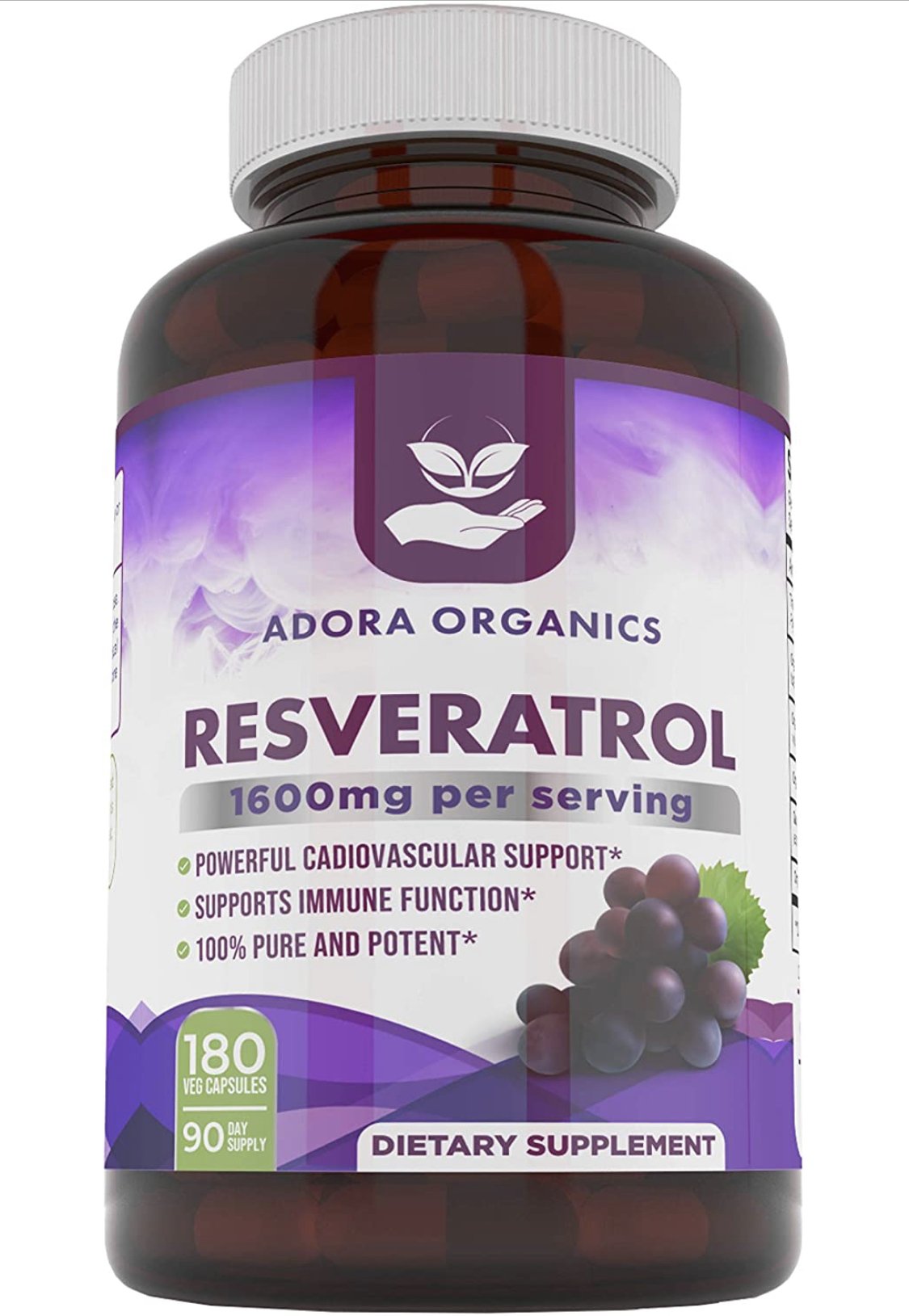 Jual Resveratrol 1600mg, TransResveratrol Antioxidant Supplement with Green Tea, Grape Seed