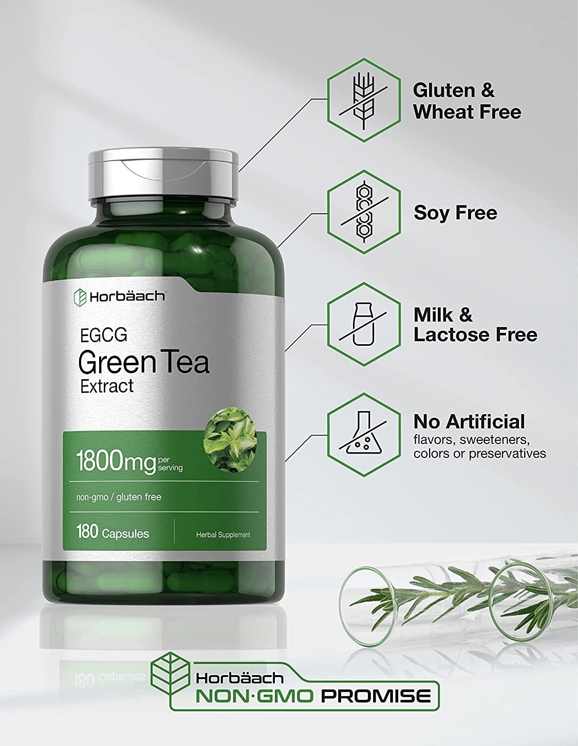 EGCG Green Tea Extract Pills | Max Potency | Horbaach - sharing