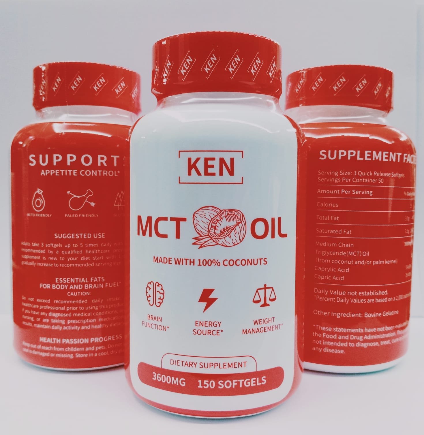 KEN MCT Oil 3600 mg (per-serving) - sharing